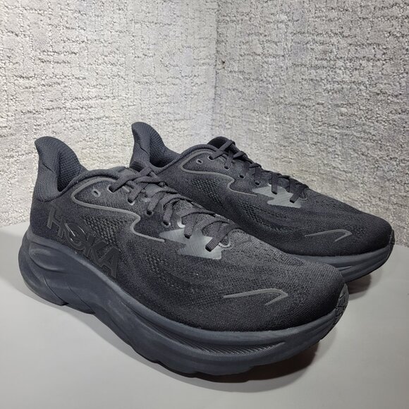 Hoka One One Clifton 10 Wide Men's US Size 132E Black Running Shoes 1162032-BBLC - Picture 5 of 11